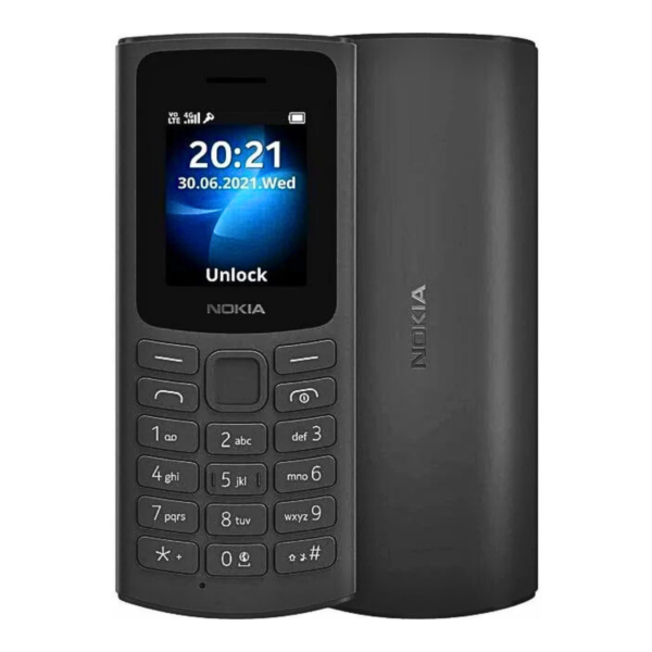 Nokia 105 (2021) - Dual Sim, 4G, ROM 48Mb, Black